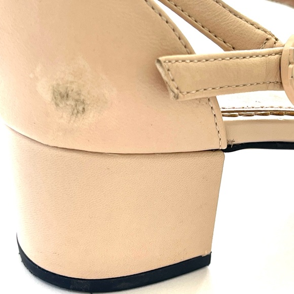 Sam Edleman Leah cap toe pumps black tan size 7.5 shoes sling backs - Picture 4 of 8